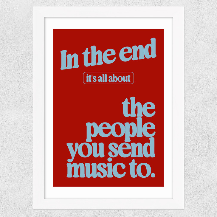 Send Music Wide White Frame