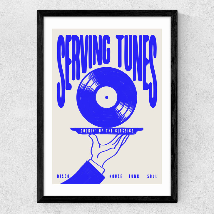 Serving Tunes Medium Black Frame