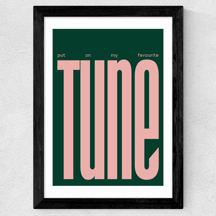 Put On My Favourite Tune Wide Black Frame