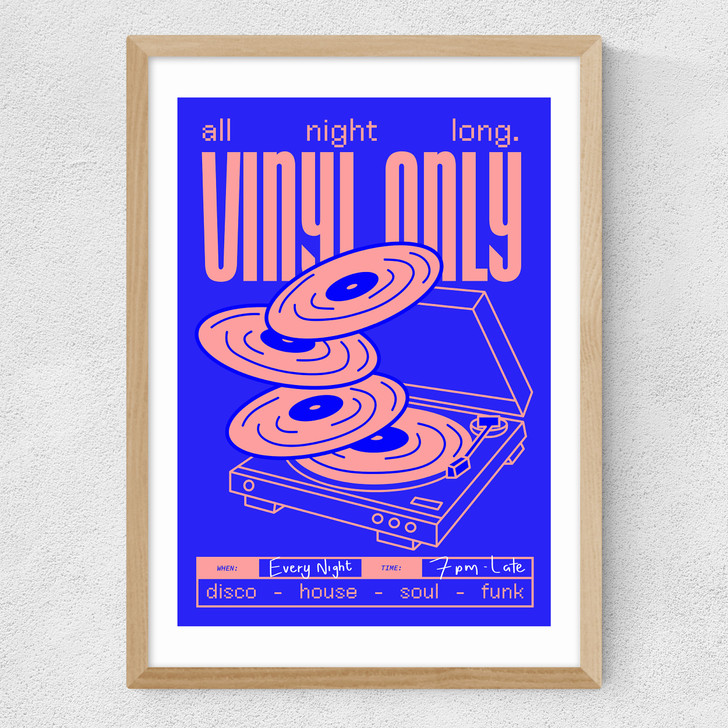 Vinyl Only Medium Oak Frame