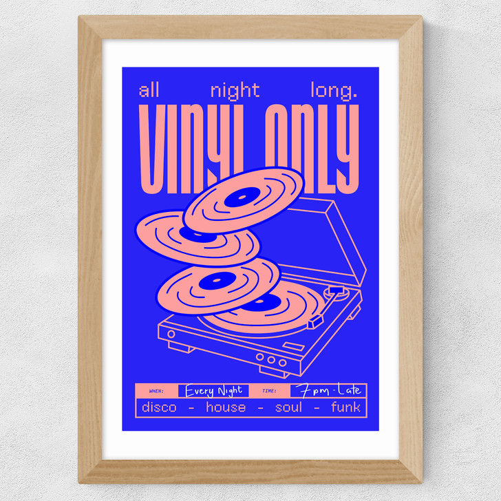 Vinyl Only Wide Oak Frame