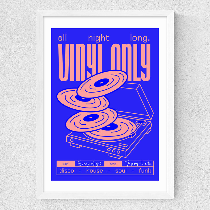 Vinyl Only Medium White Frame