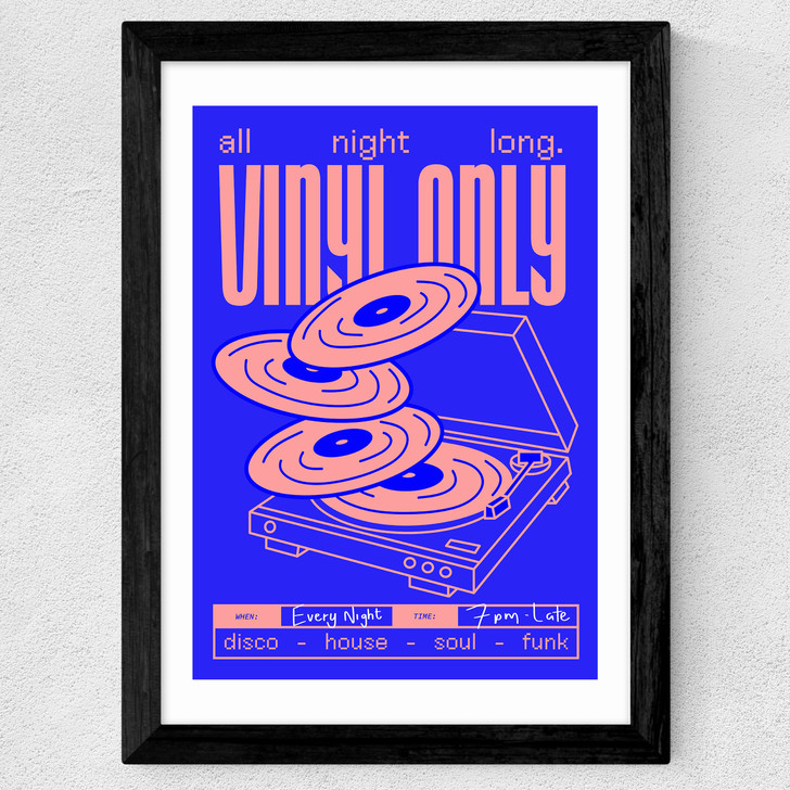 Vinyl Only Wide Black Frame