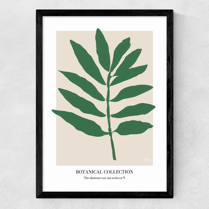 Botanical Collection I (Green) Medium Black Frame