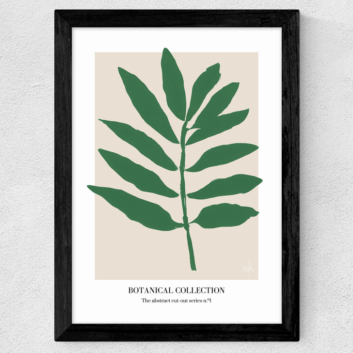Botanical Collection I (Green) Wide Black Frame