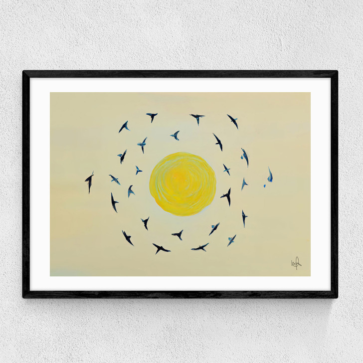 Fly Away With Me Narrow Black Frame