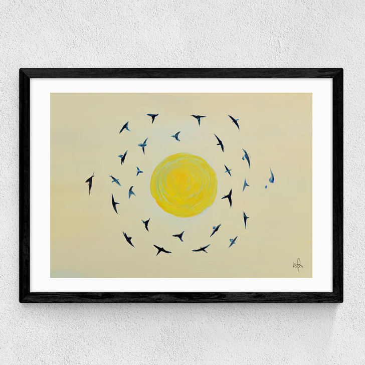 Fly Away With Me Medium Black Frame