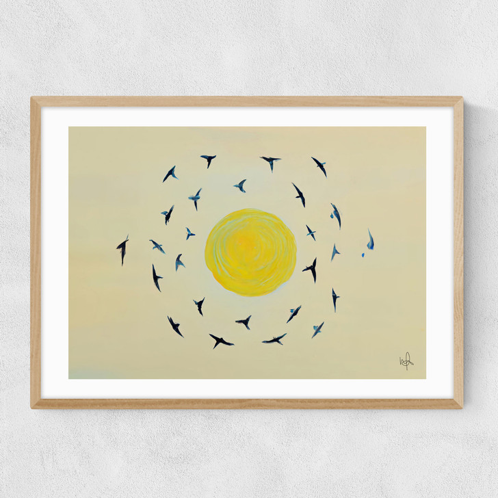 Fly Away With Me Narrow Oak Frame