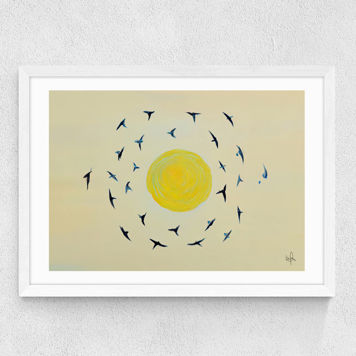 Fly Away With Me Medium White Frame