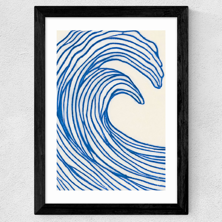 Wavy Lines Wide Black Frame