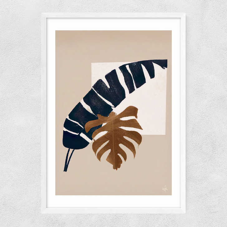 How On Earthy Narrow White Frame