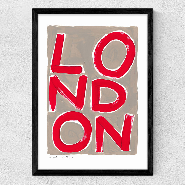 Red London Medium Black Frame