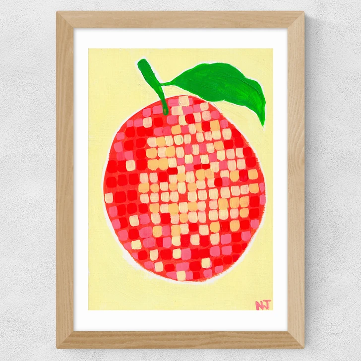 Disco Orange Wide Oak Frame