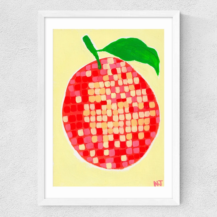 Disco Orange Medium White Frame