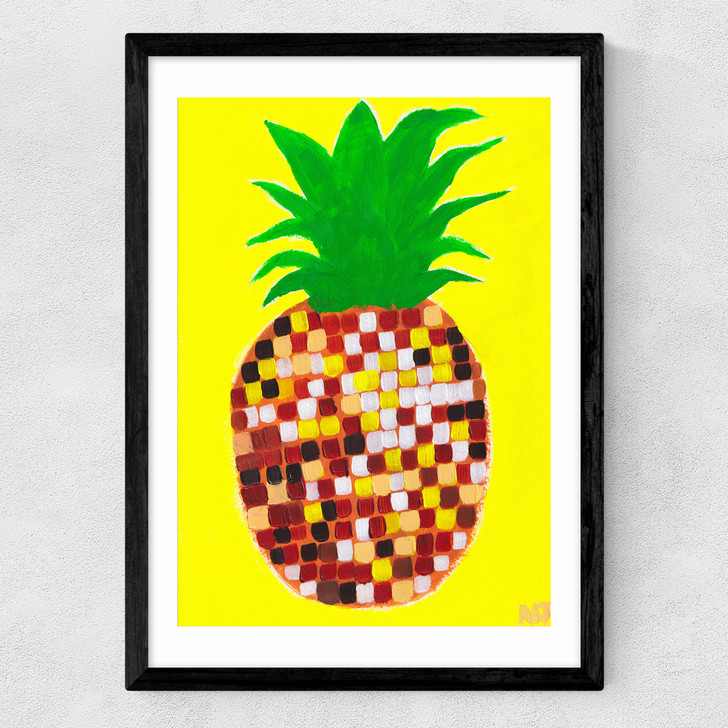 Disco Pineapple Medium Black Frame