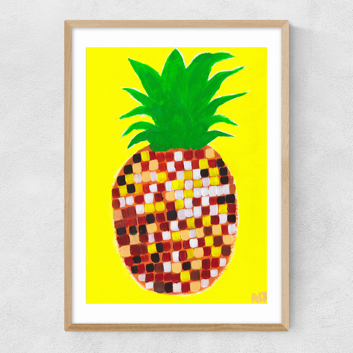 Disco Pineapple Narrow Oak Frame