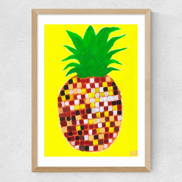 Disco Pineapple Medium Oak Frame