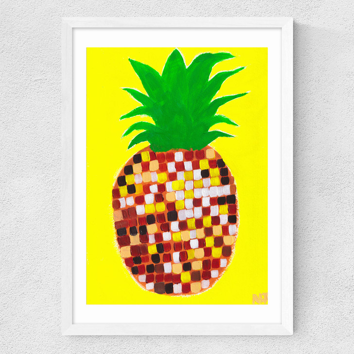 Disco Pineapple Medium White Frame