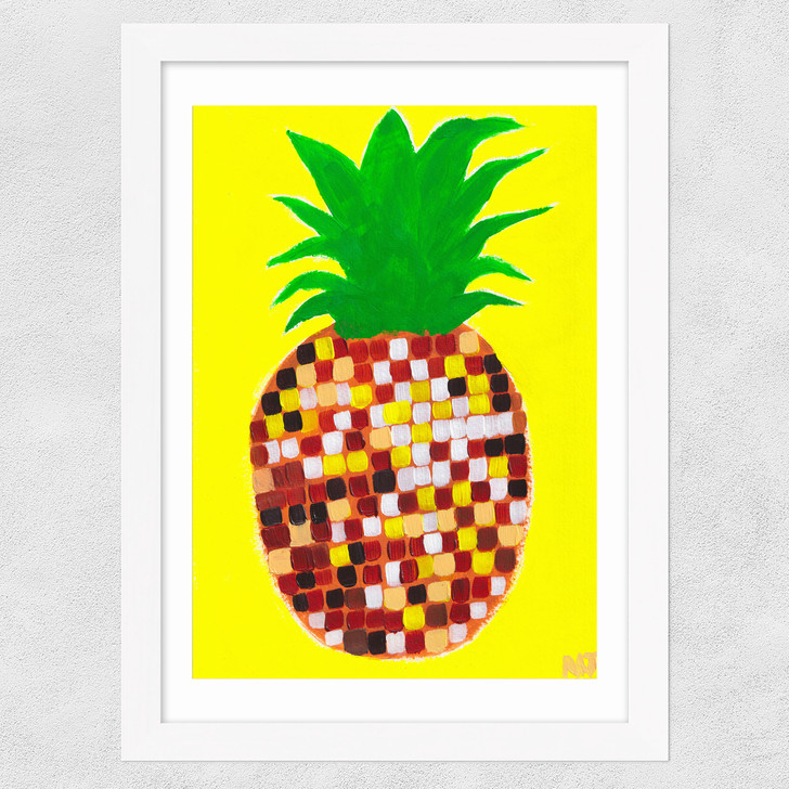 Disco Pineapple Wide White Frame