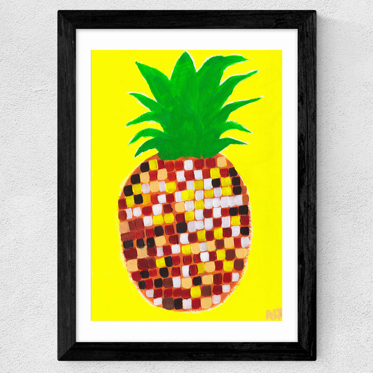Disco Pineapple Wide Black Frame
