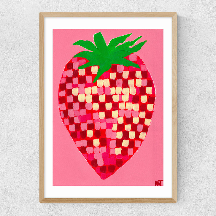 Disco Strawberry Narrow Oak Frame