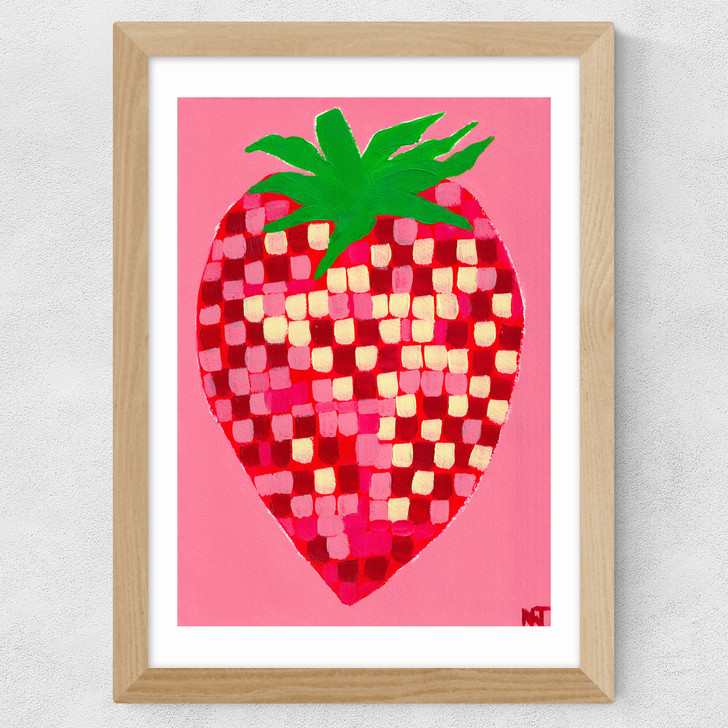Disco Strawberry Wide Oak Frame