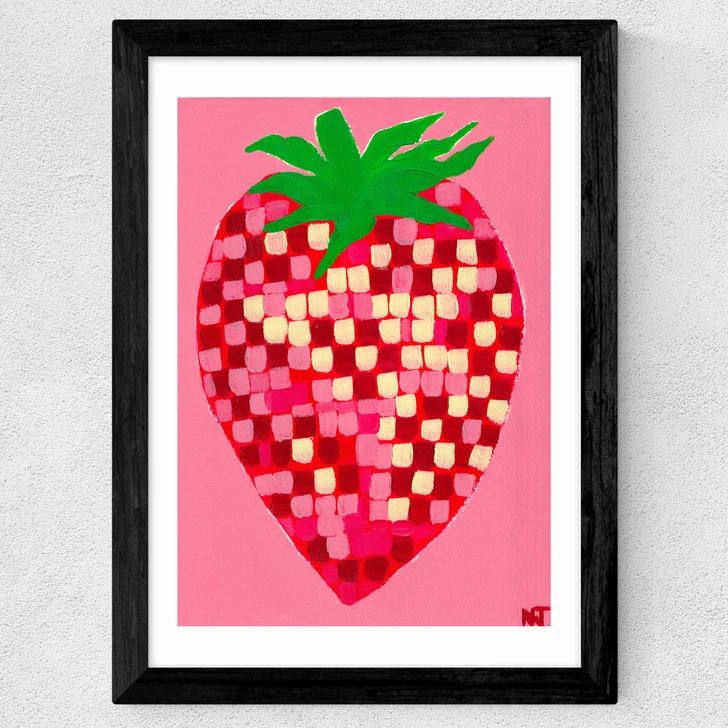 Disco Strawberry Wide Black Frame