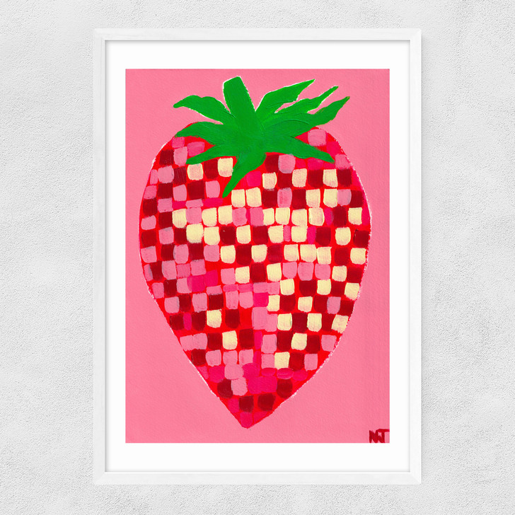 Disco Strawberry Narrow White Frame
