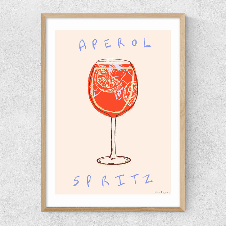 Aperol Time Narrow Oak Frame