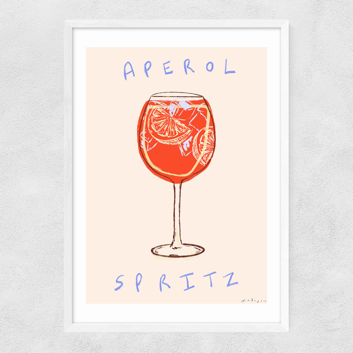 Aperol Time Narrow White Frame