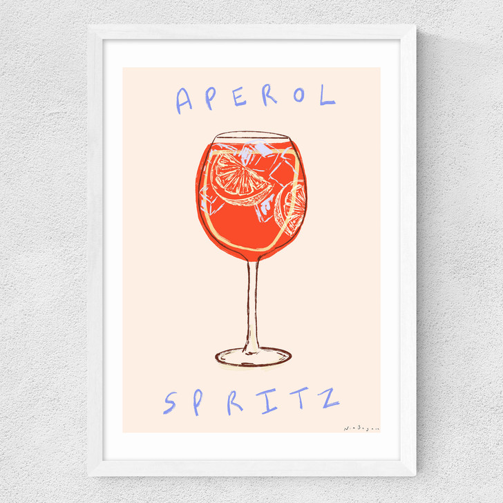 Aperol Time Medium White Frame