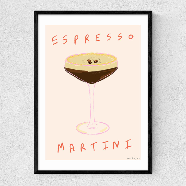 Espresso Martini Time Narrow Black Frame