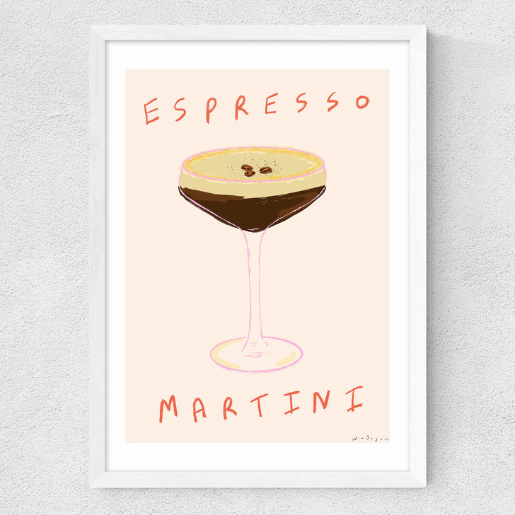 Espresso Martini Time Medium White Frame