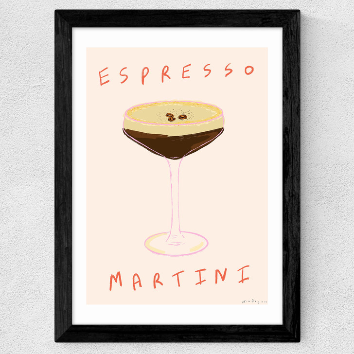 Espresso Martini Time Wide Black Frame