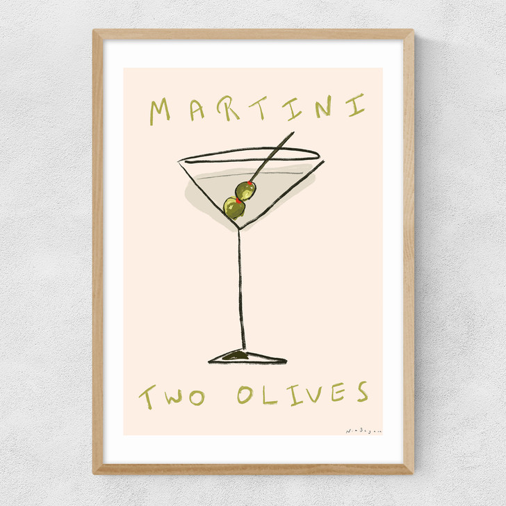 Martini Time Narrow Oak Frame