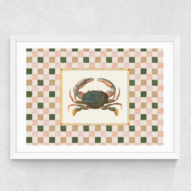 Check Out This Crab Medium White Frame