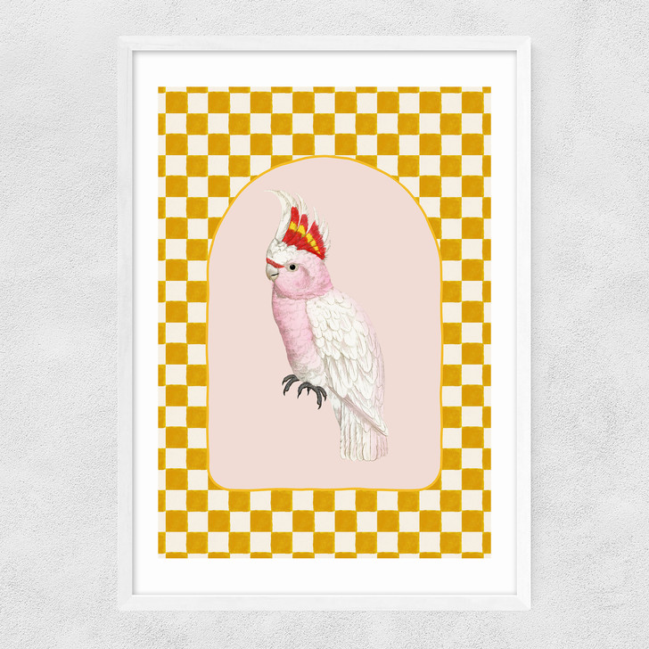 Check Out This Cockatiel Narrow White Frame