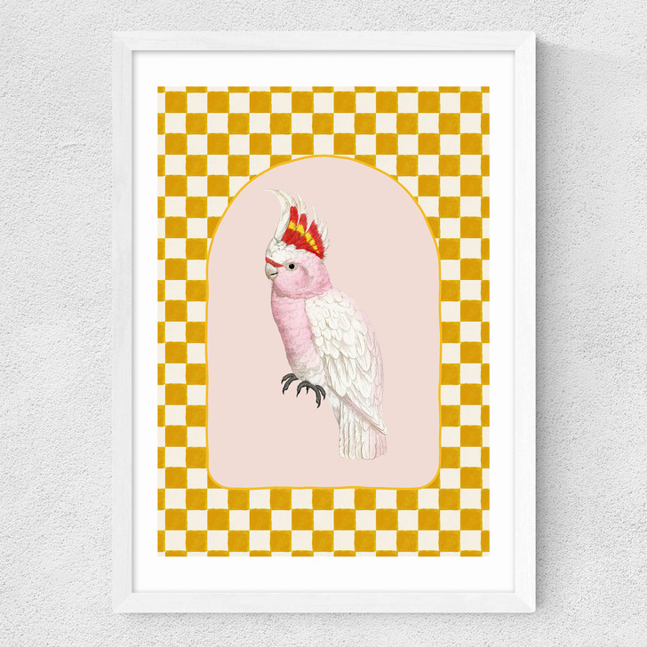 Check Out This Cockatiel Medium White Frame