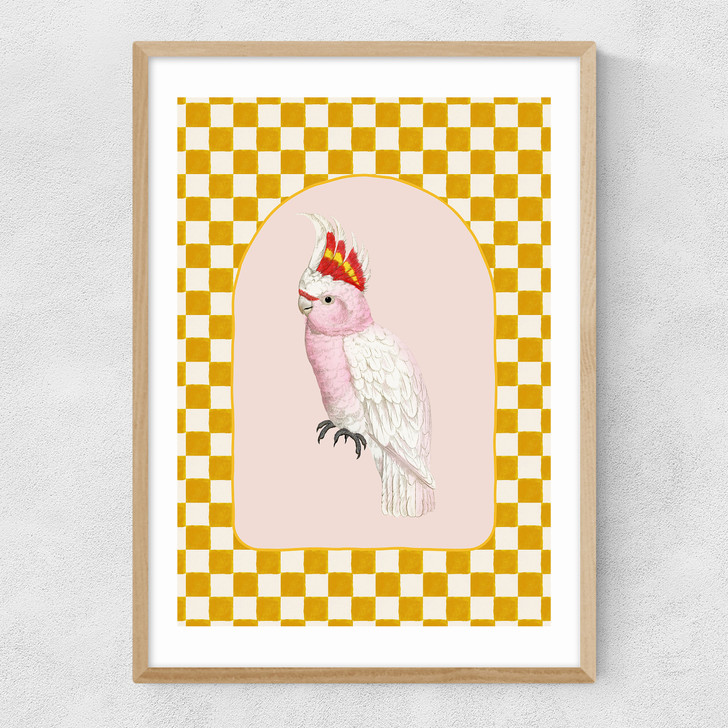 Check Out This Cockatiel Narrow Oak Frame