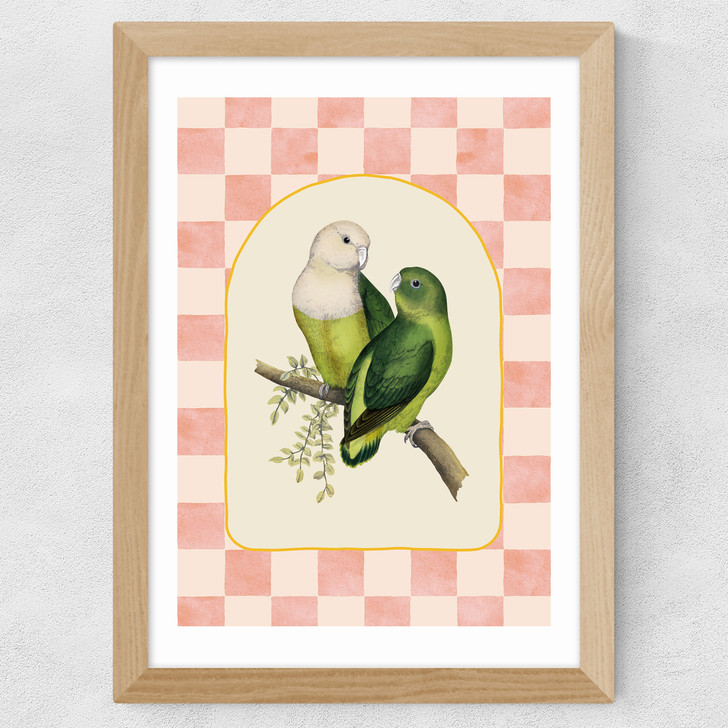 Check Out These Lovebirds Wide Oak Frame