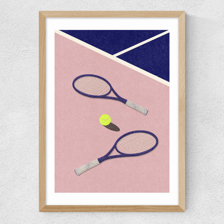 LA Tennis Club Medium Oak Frame