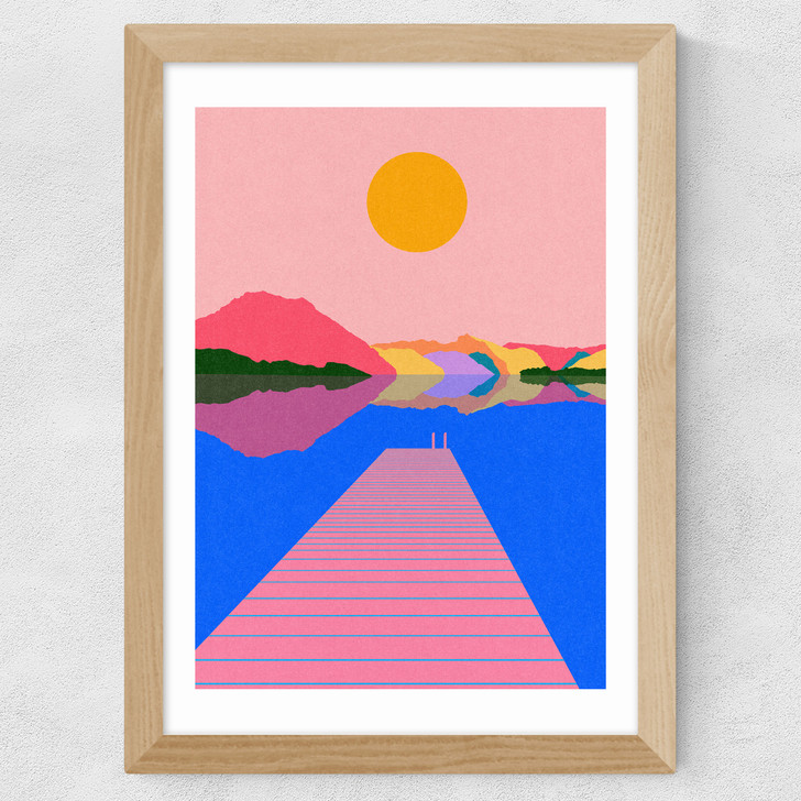 Lake Traunsee Wide Oak Frame