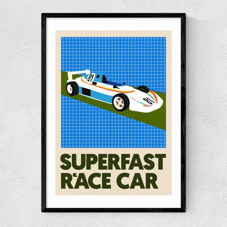 Superfast Race Car Narrow Black Frame