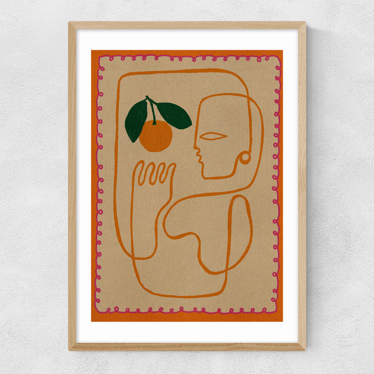 Fruit Fiesta I Narrow Oak Frame