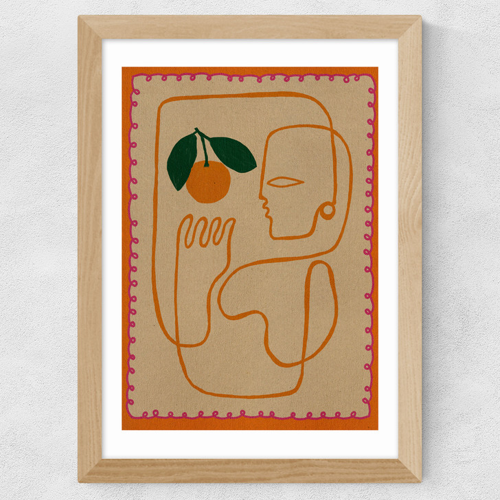 Fruit Fiesta I Wide Oak Frame