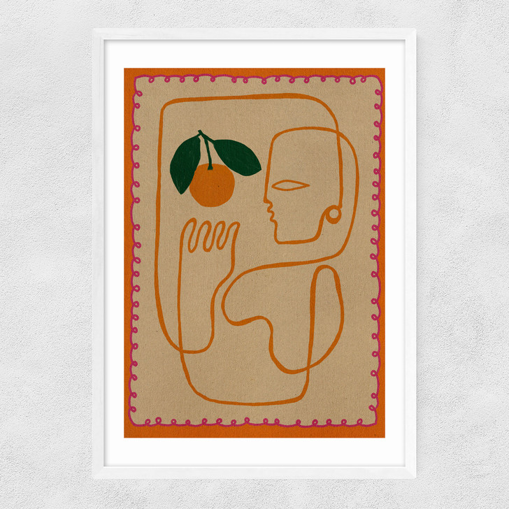 Fruit Fiesta I Narrow White Frame