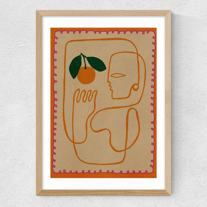 Fruit Fiesta I Medium Oak Frame