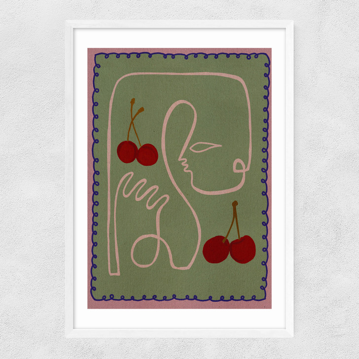 Fruit Fiesta V Narrow White Frame