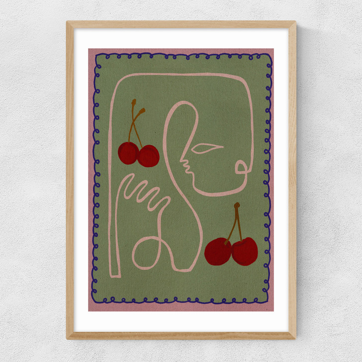 Fruit Fiesta V Narrow Oak Frame