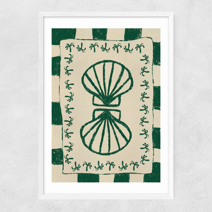 Seashell Symphony Narrow White Frame